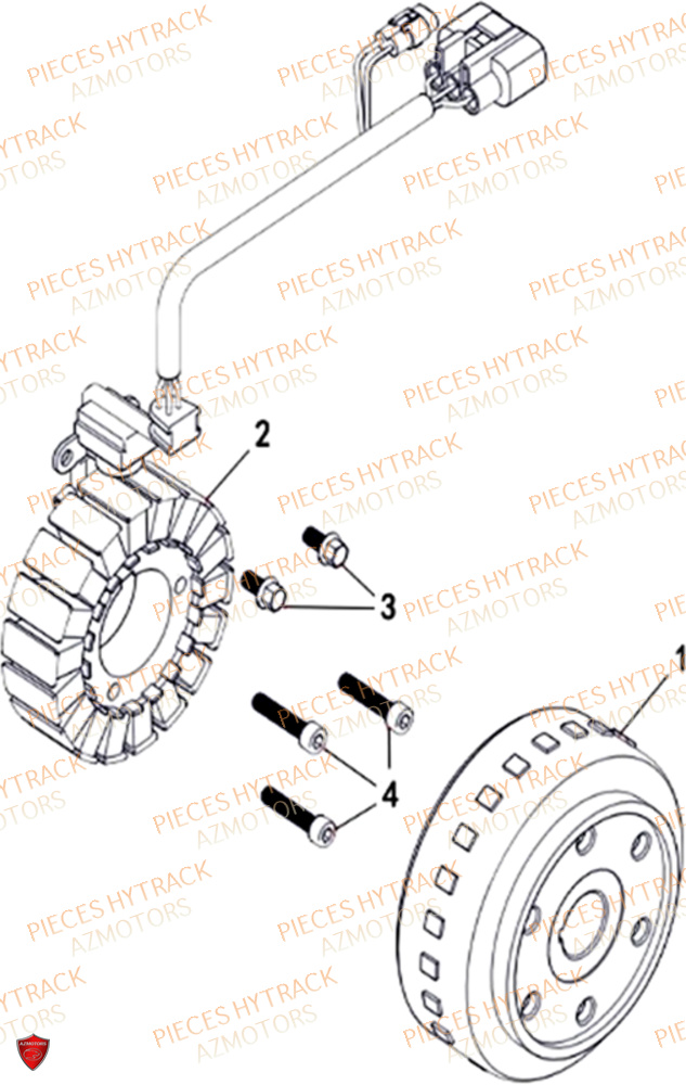 Alternateur HYTRACK Pièces Quad HY300X - 4x2