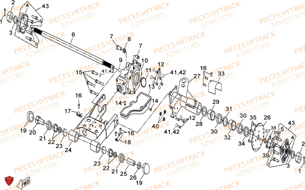 Bras Oscillant HYTRACK Pièces Quad HY300X - 4x2