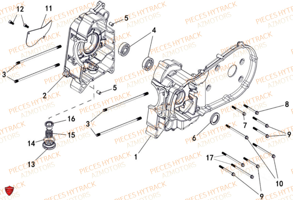 Carter Moteur HYTRACK Pièces Quad HY300X - 4x2