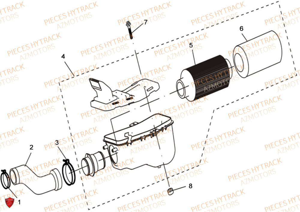 Filtre A Air HYTRACK Pièces Quad HY300X - 4x2