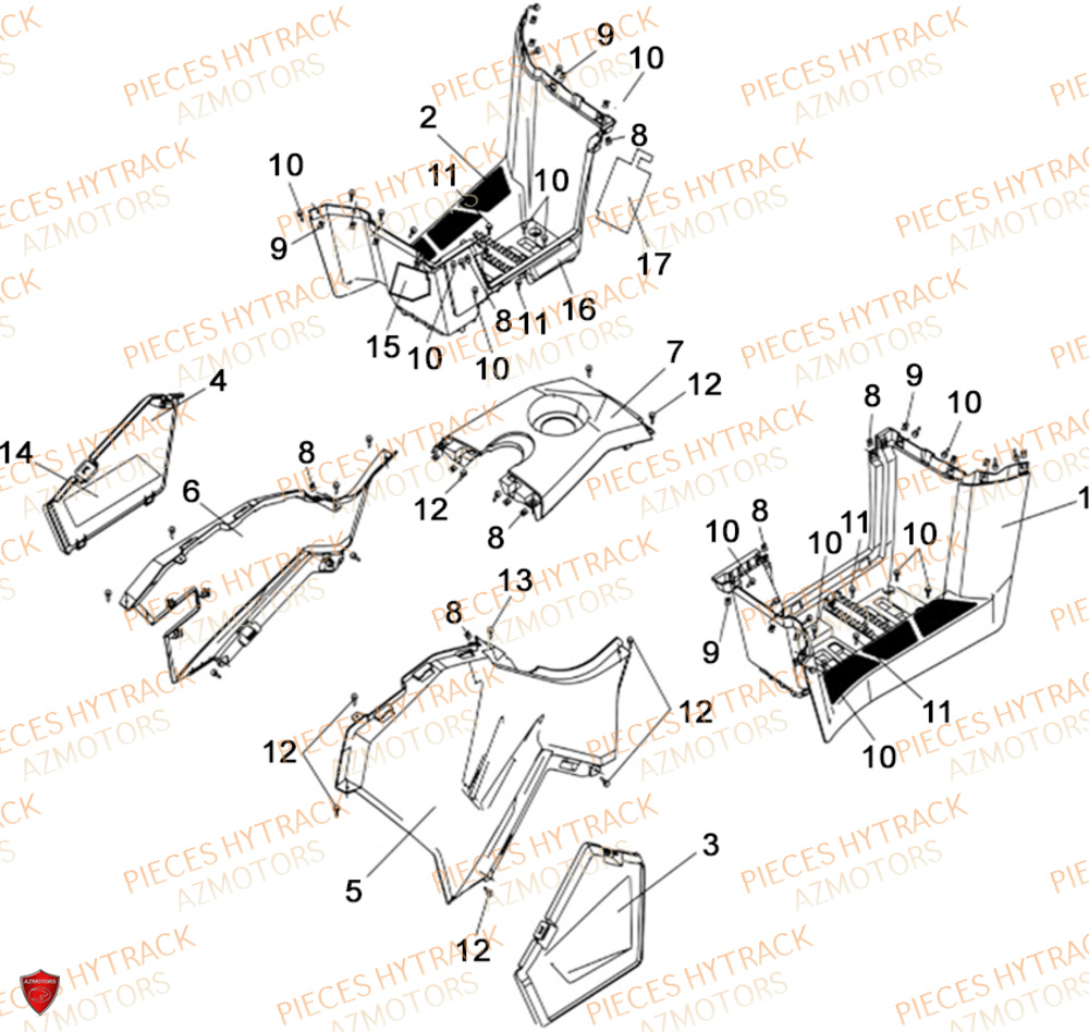 Marche Pied HYTRACK Pièces Quad HY300X - 4x2