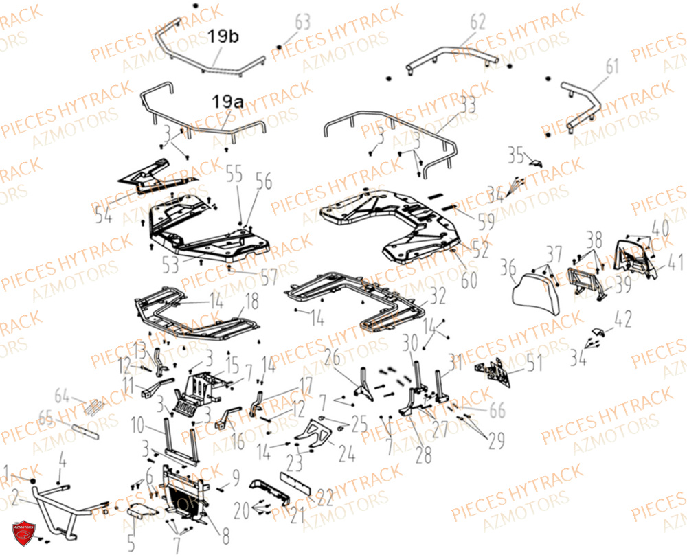 Pare Chocs HYTRACK Pièces Quad HY300X - 4x2