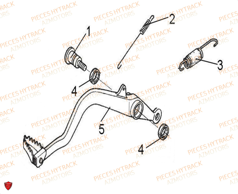 Pedale De Frein HYTRACK Pièces Quad HY300X - 4x2