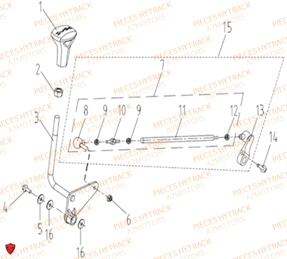 Tringlerie De Vitesses HYTRACK Pièces Quad HY300X - 4x2