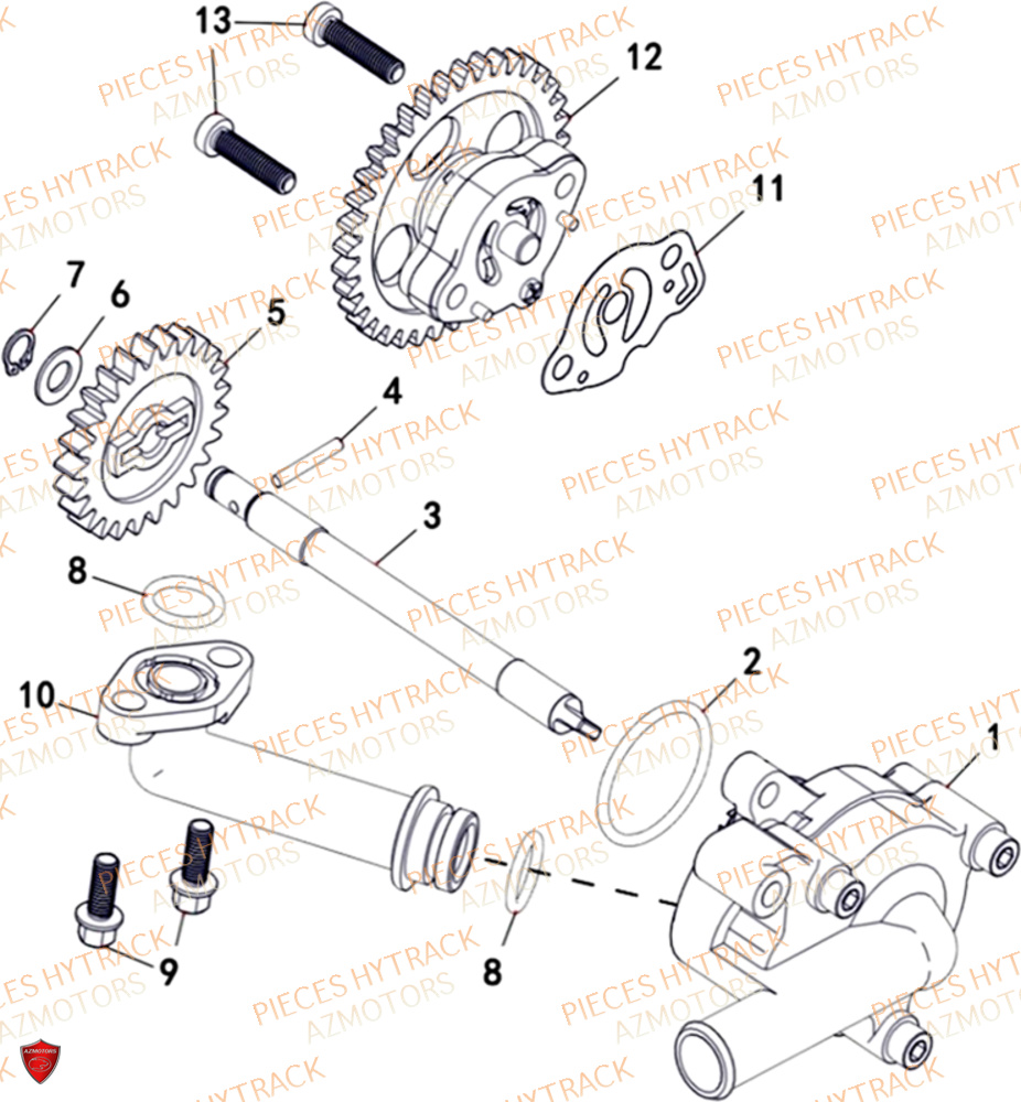 Pompe A Eau Et Huile HYTRACK Pièces Quad HY300X - 4x4
