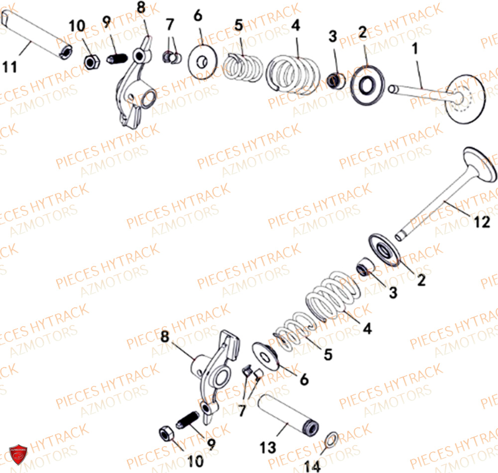 Soupapes HYTRACK Pièces Quad HY300X - 4x4