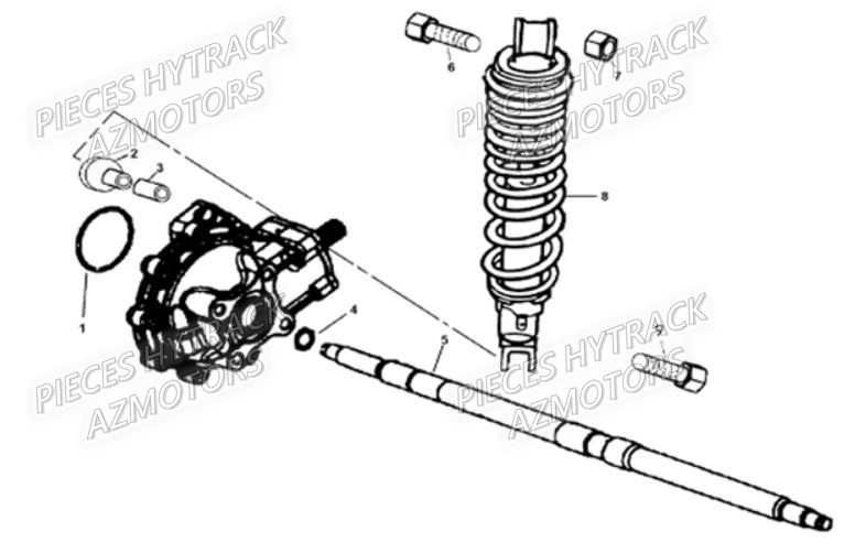 Amortisseur Arriere HYTRACK Pièces Quad HY310