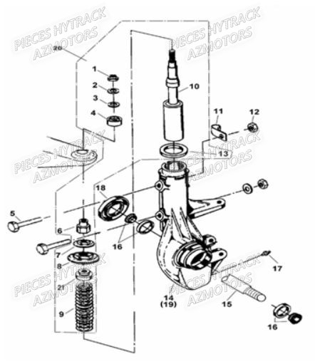 Amortisseur Avant AZMOTORS Pièces Quad HY310