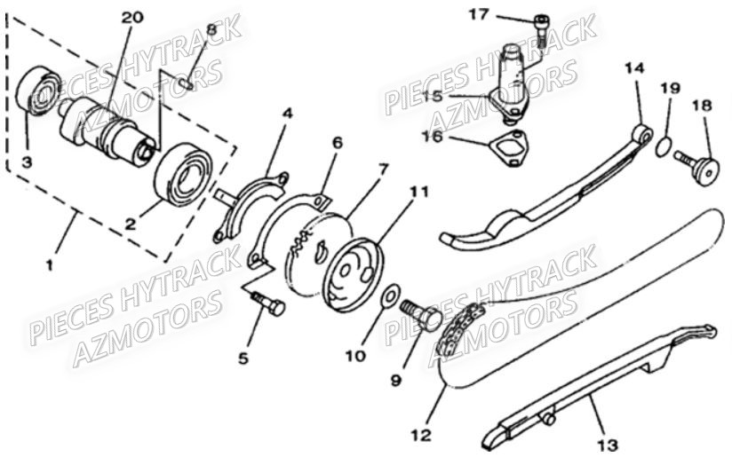 ARBRE_A_CAMES HYTRACK Pièces Quad HY310