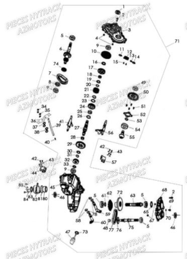 BOITE_DE_VITESSE_4X4 HYTRACK Pièces Quad HY310