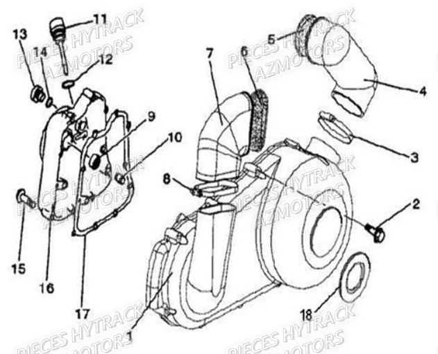 Caches Carters AZMOTORS Pièces Quad HY310