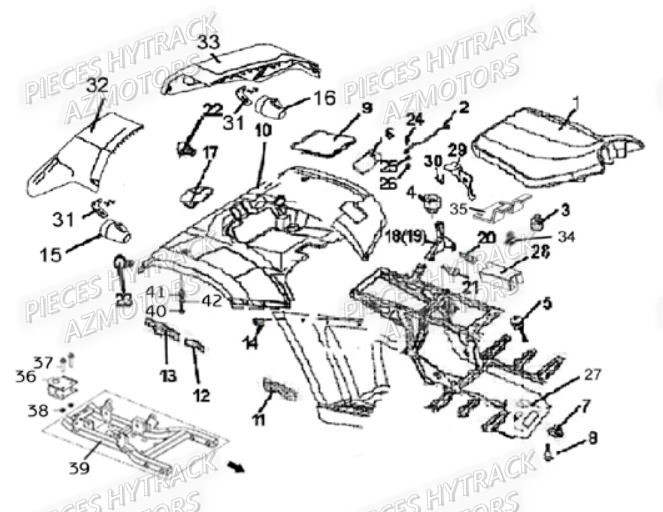 CARROSSERIE ARRIERE AZMOTORS HY310