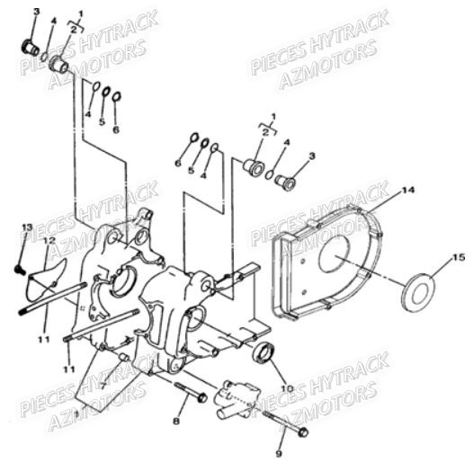 Carter Moteur AZMOTORS Pièces Quad HY310