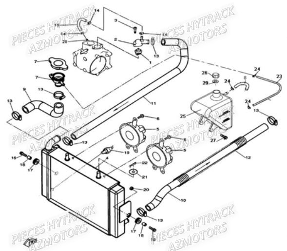 Circuit De Refroidissement HYTRACK Pièces Quad HY310