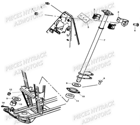 Colonne De Direction HYTRACK Pièces Quad HY310