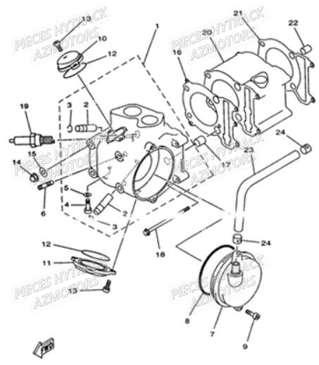 Cylindre AZMOTORS Pièces Quad HY310