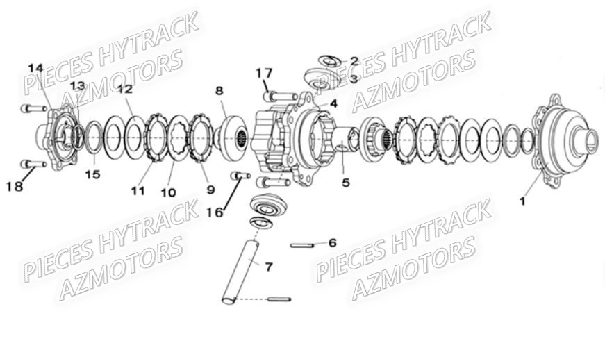 Differentiel 4x4 HYTRACK Pièces Quad HY310