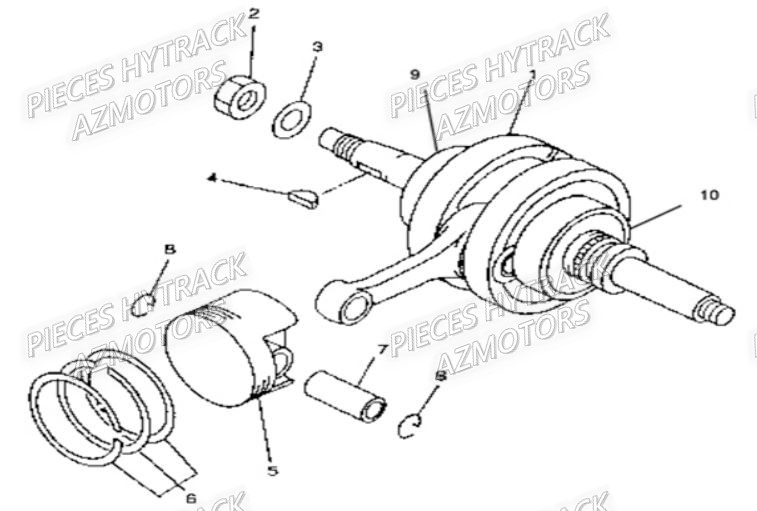 Embiellage AZMOTORS Pièces Quad HY310