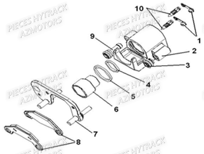 Etrier Avant Gauche AZMOTORS Pièces Quad HY310