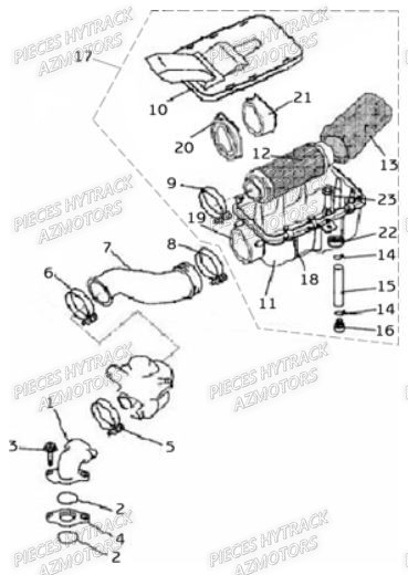 FILTRE_A_AIR HYTRACK Pièces Quad HY310