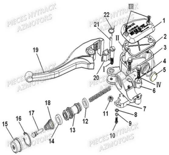 Maitre Cylindre Avant HYTRACK Pièces Quad HY310