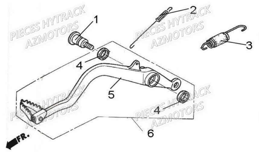 Pedale De Frein AZMOTORS Pièces Quad HY310