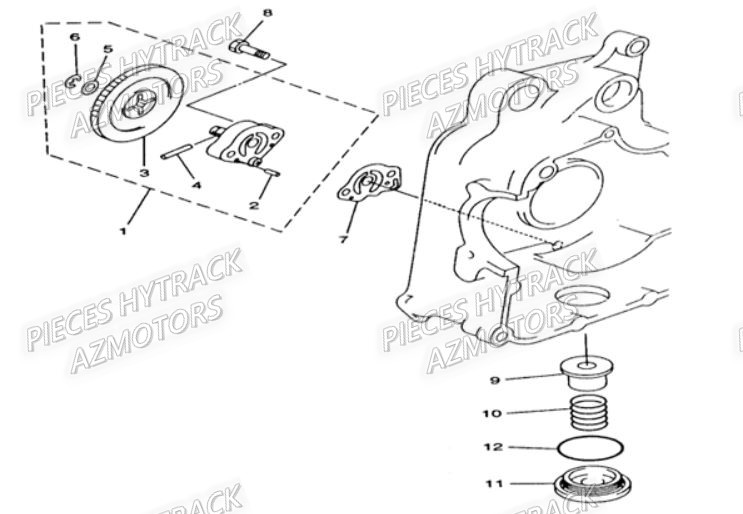 POMPE_A_HUILE HYTRACK Pièces Quad HY310