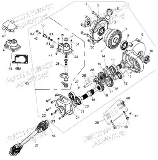 Pont Avant 4x4 HYTRACK Pièces Quad HY310