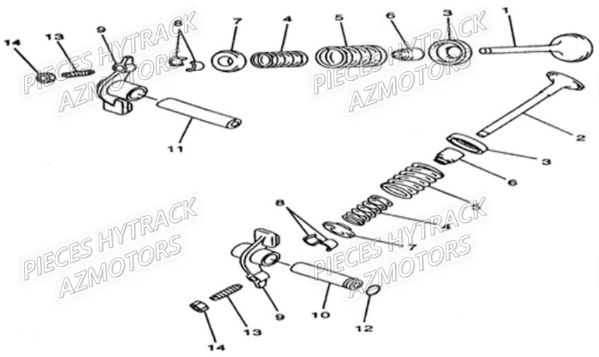 Soupapes AZMOTORS Pièces Quad HY310