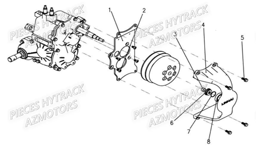 Support Carter Embrayage HYTRACK Pièces Quad HY310