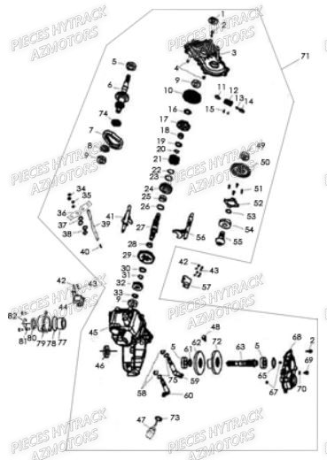 Boite De Vitesse 4x2 HYTRACK Pièces Quad HY310S 2x4/4x4