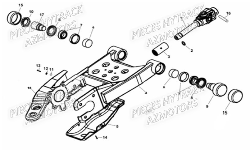 Bras Oscillant HYTRACK Pièces Quad HY310S 2x4/4x4