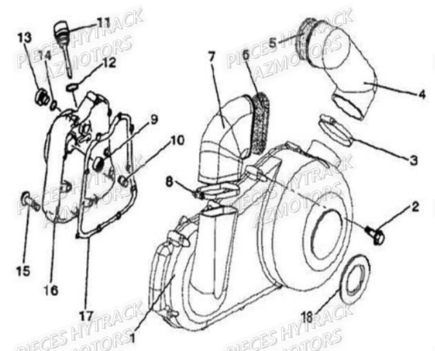 Caches Carters HYTRACK Pièces Quad HY310S 2x4/4x4