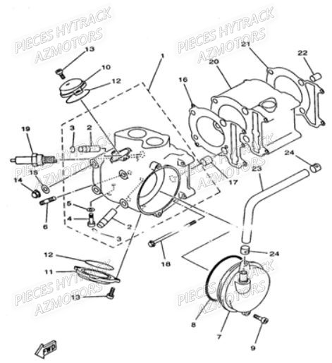 Cylindre HYTRACK Pièces Quad HY310S 2x4/4x4
