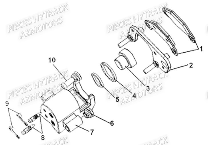 Etrier Avant Droit HYTRACK Pièces Quad HY310S 2x4/4x4