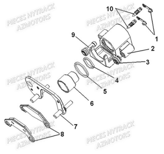 Etrier Avant Gauche HYTRACK Pièces Quad HY310S 2x4/4x4