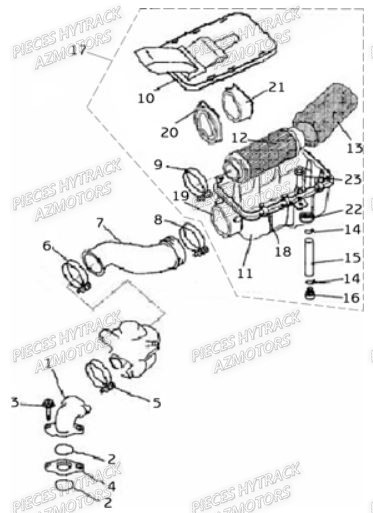 FILTRE_A_AIR HYTRACK Pièces Quad HY310 S