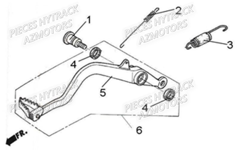 Pedale De Frein HYTRACK Pièces Quad HY310S 2x4/4x4