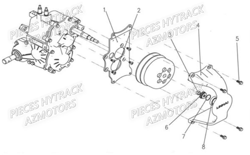 Support Carter Embrayage HYTRACK Pièces Quad HY310S 2x4/4x4