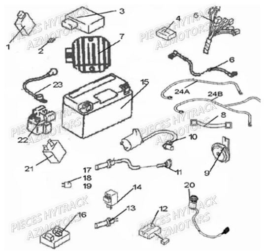 SYSTEME_ELECTRIQUE HYTRACK Pièces Quad HY310 S