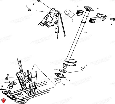 Colonne De Direction HYTRACK Pièces HY310T 4x2/4x4