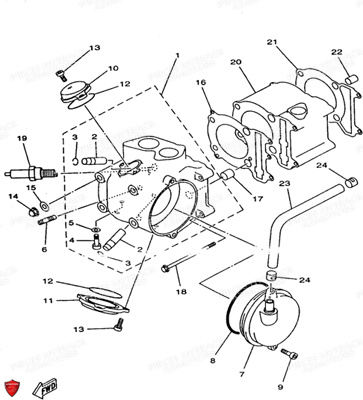 CYLINDRE_CULASSE HYTRACK Pièces Quad HY310