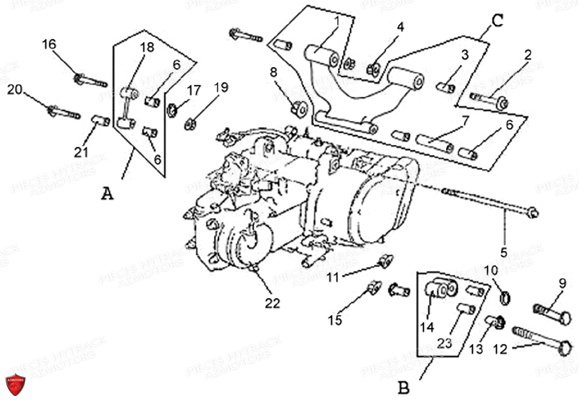 ENSEMBLE MOTEUR-SUPPORT MOTEUR pour HY310T