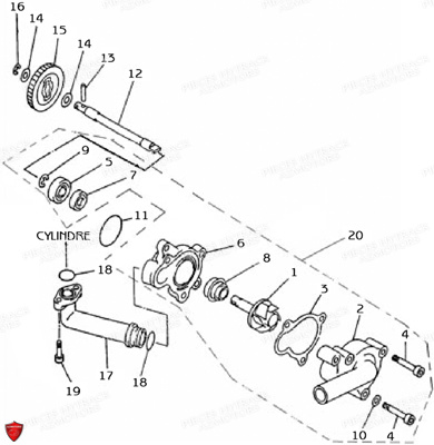 ENSEMBLE_POMPE_A_EAU HYTRACK Pièces Quad HY310