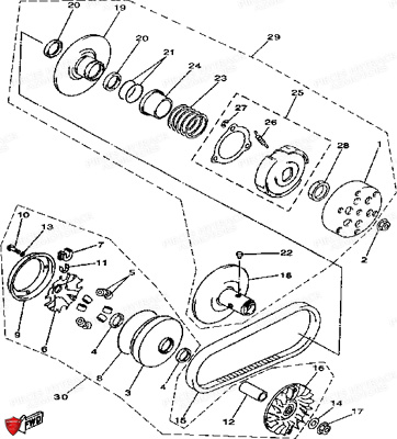 Ensemble Variateur HYTRACK Pièces HY310T 4x2/4x4