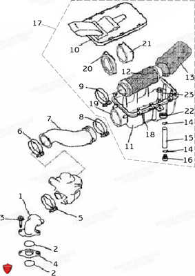 FILTRE_A_AIR HYTRACK Pièces Quad HY310