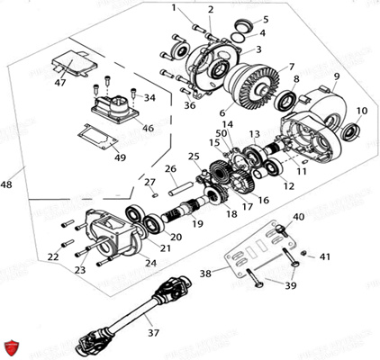 PONT_AVANT_4X4 HYTRACK Pièces Quad HY310