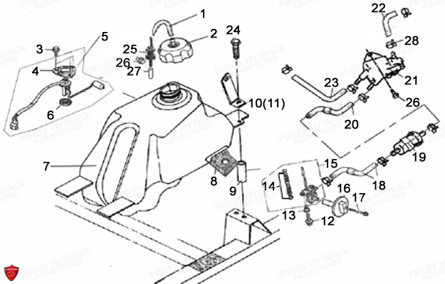 RESERVOIR_CARBURANT HYTRACK Pièces Quad HY310