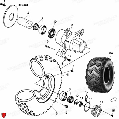 Roues Avant HYTRACK Pièces HY310T 4x2/4x4