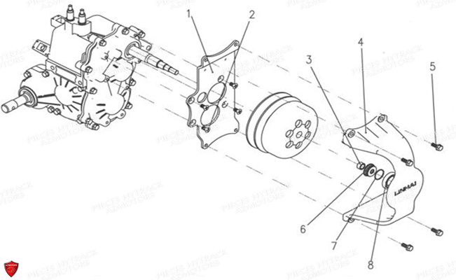 Support Carter Embrayage HYTRACK Pièces HY310T 4x2/4x4